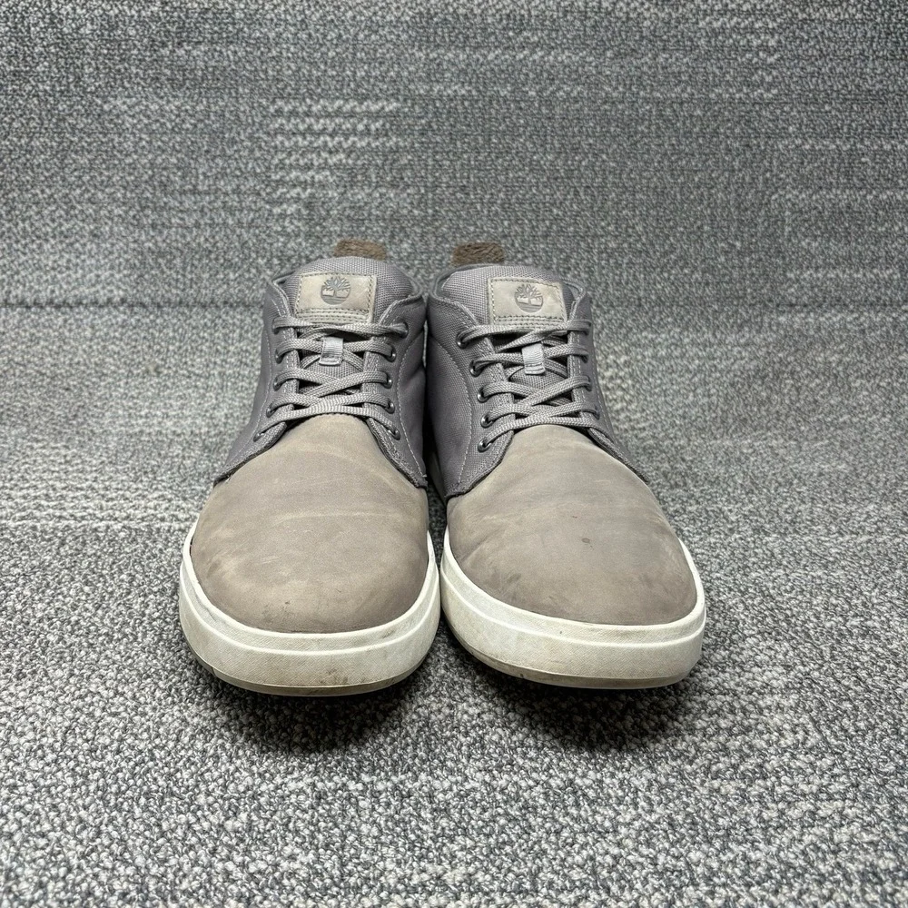 Timberland Davis Square Chukka Men's Gray Leather Canvas Sneakers Shoes Sz 13 M